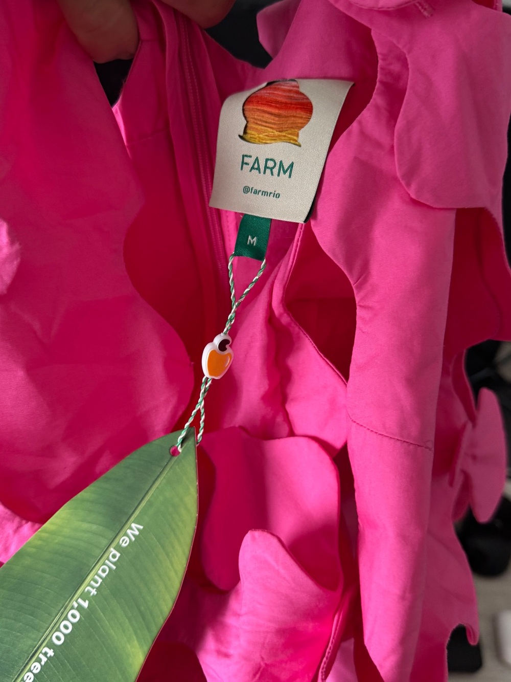 Bright Pink Scallop-Trim Cutout Maxi Dress - Picture 4 of 5